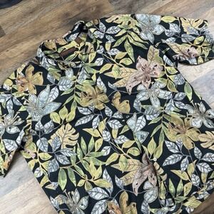 Tori Richard Hawaiian  Shirt Mens 2XL Floral 100% Cotton Short Sleeve Button‎ Up